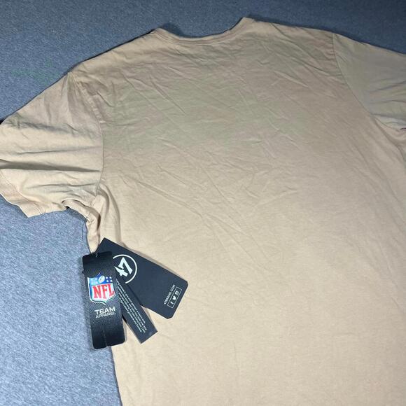 NWT New England Patriots Men’s Large '47 Brand Dusted Khaki T-Shirt NFL Apparel - Picture 8 of 9